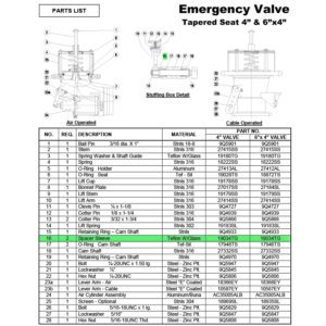 parts breakdown 6x4 EV for teflon glass sleeve